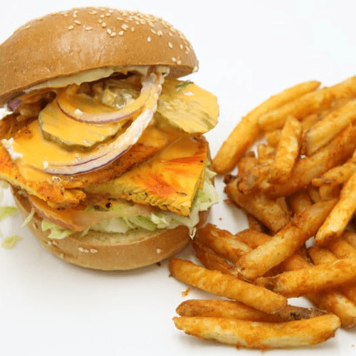 Fish Sandwich & Fries Combo.