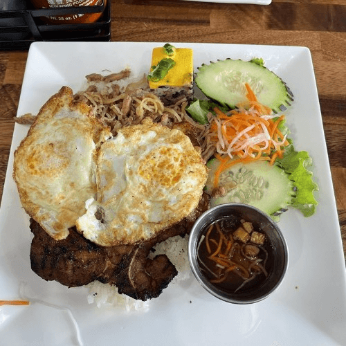 G3.  Grilled pork chop combo.