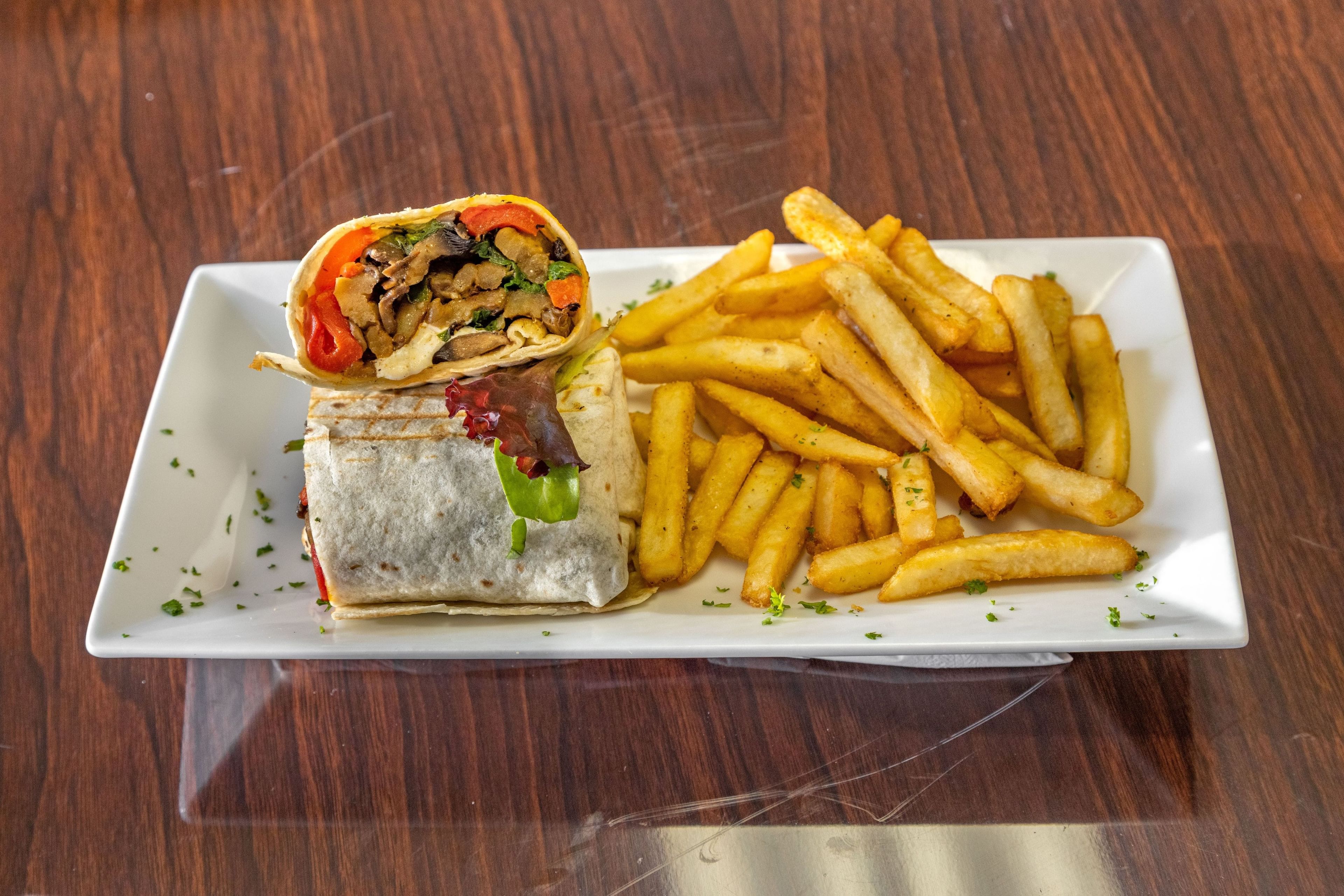 Roasted Vegetable Wrap.