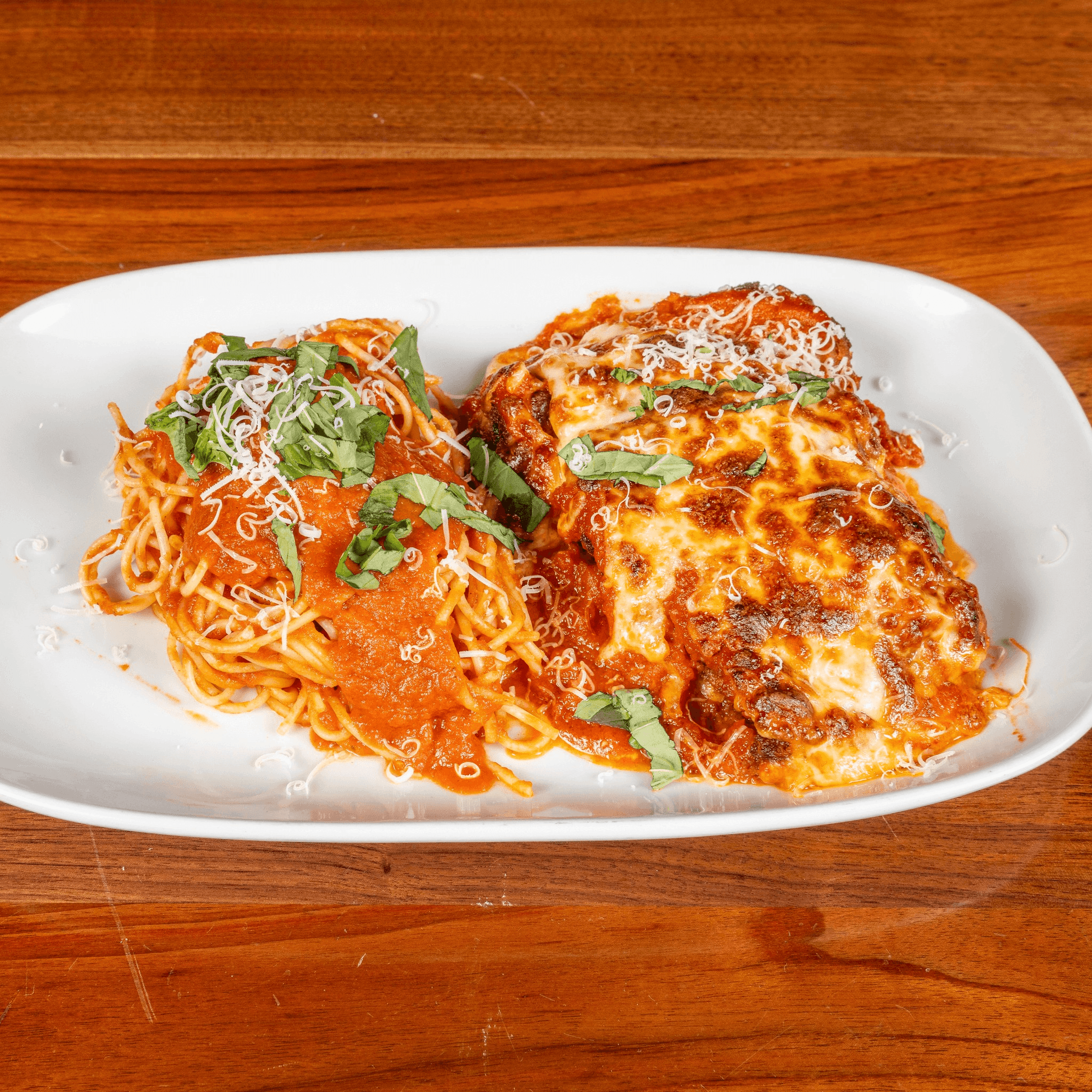 Eggplant Parmigiana.