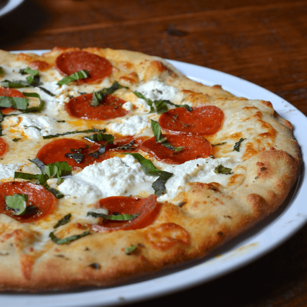 Pepperoni Ricotta Basil Persinal 12 Inch.