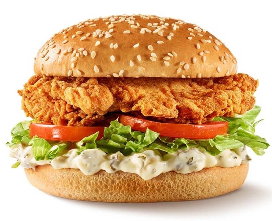 Chicken Strip Burger.