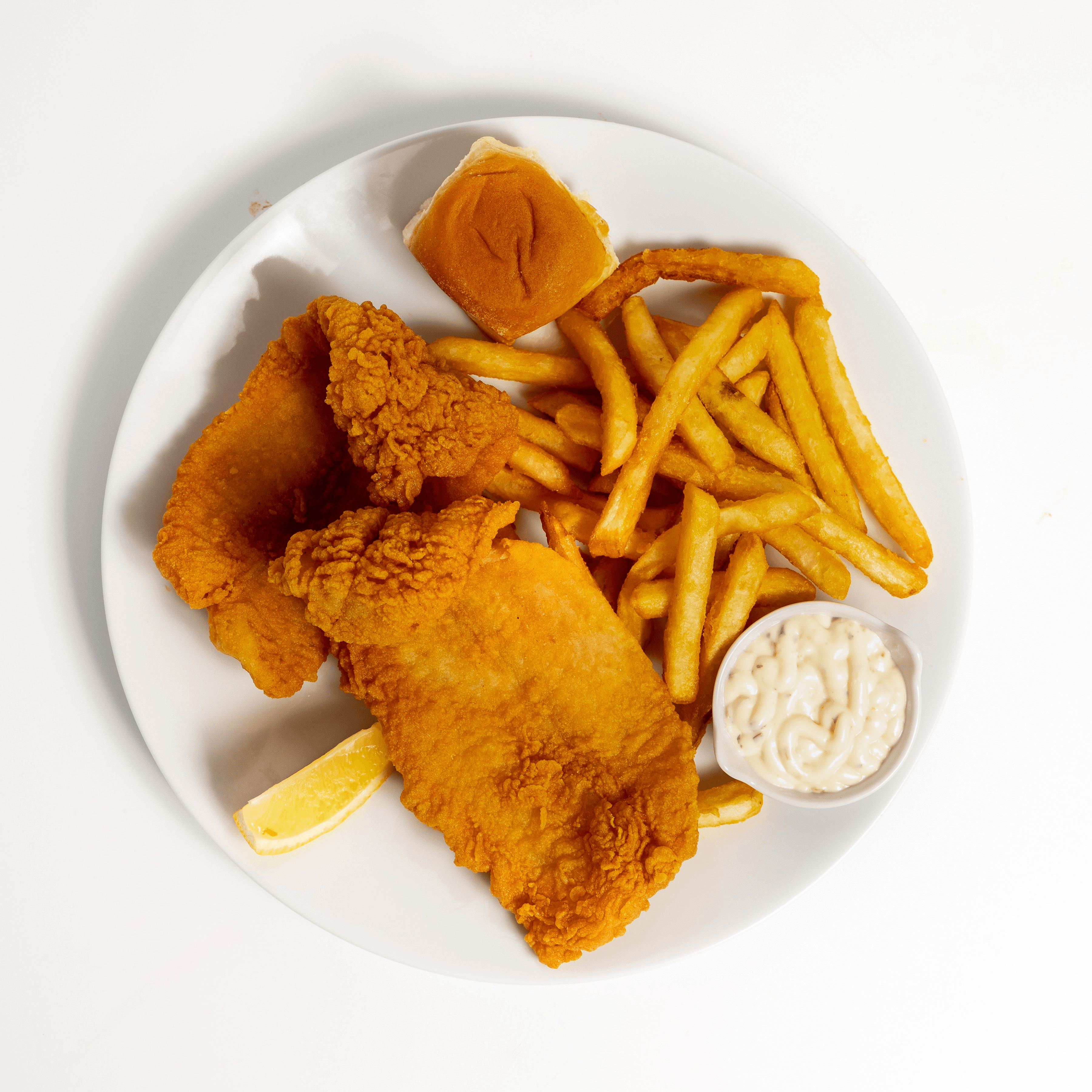 Boneless fried fillet fish tilapia.