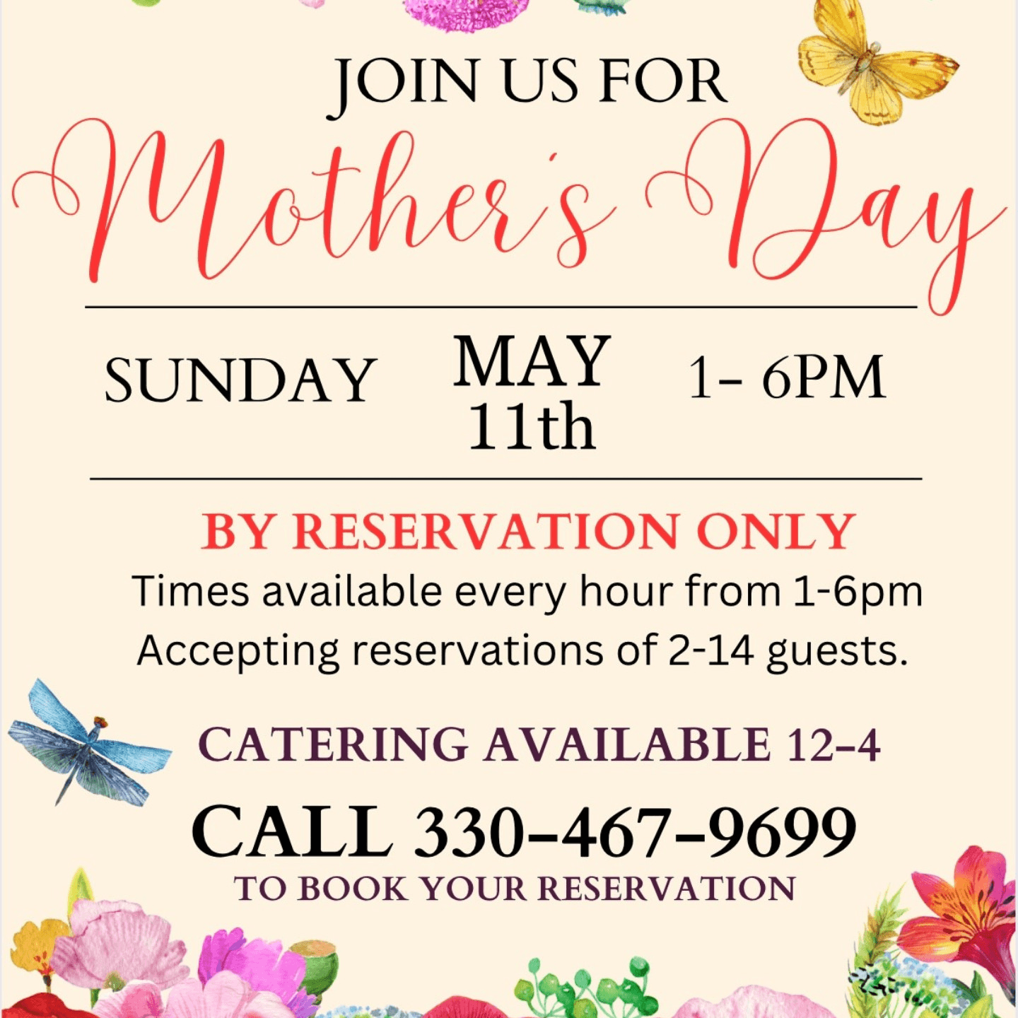 May Specials Start Thursday May 1st!