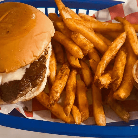 Kids Cheese Burger & Fries.