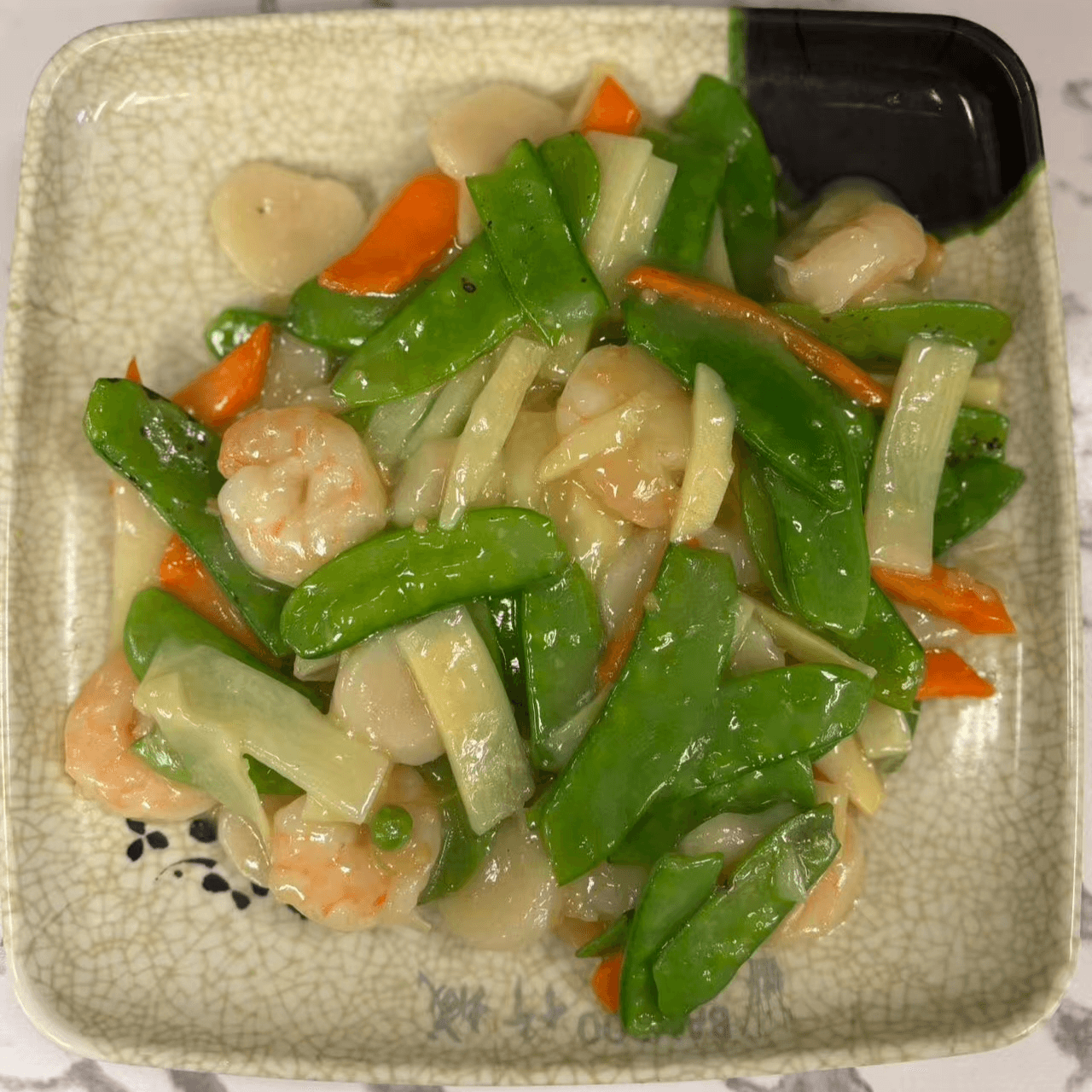 Shrimp with Snow Peas.