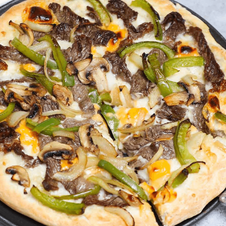 Cheesesteak Pizza.