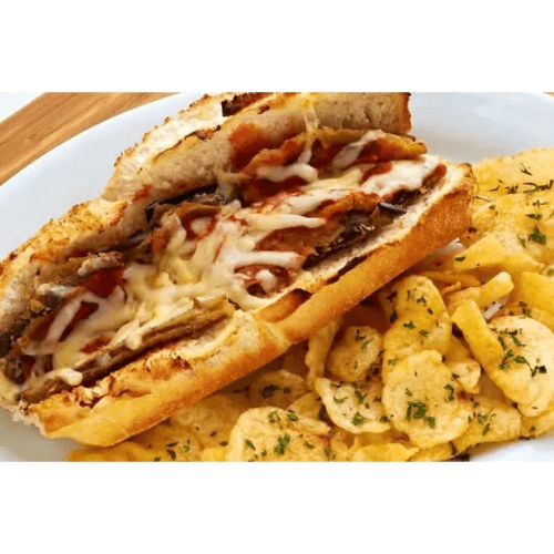 Eggplant Parmesan Sandwich.