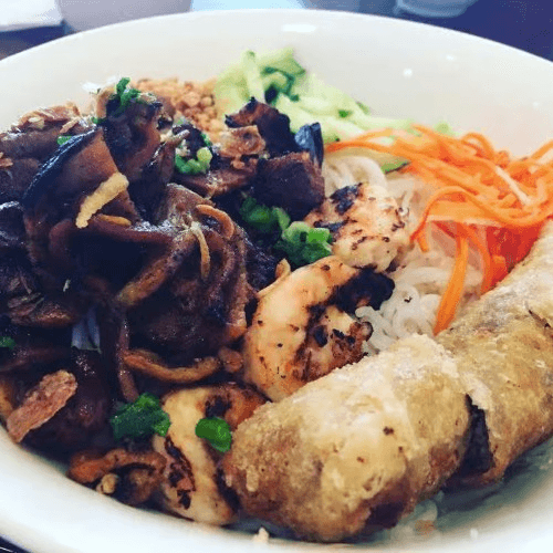 Yang Chow BBQ Pork, Shrimp, & Chinese Sausage Fried Rice.