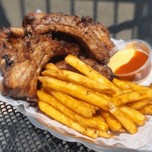 Bone-In Ribs and Fries.