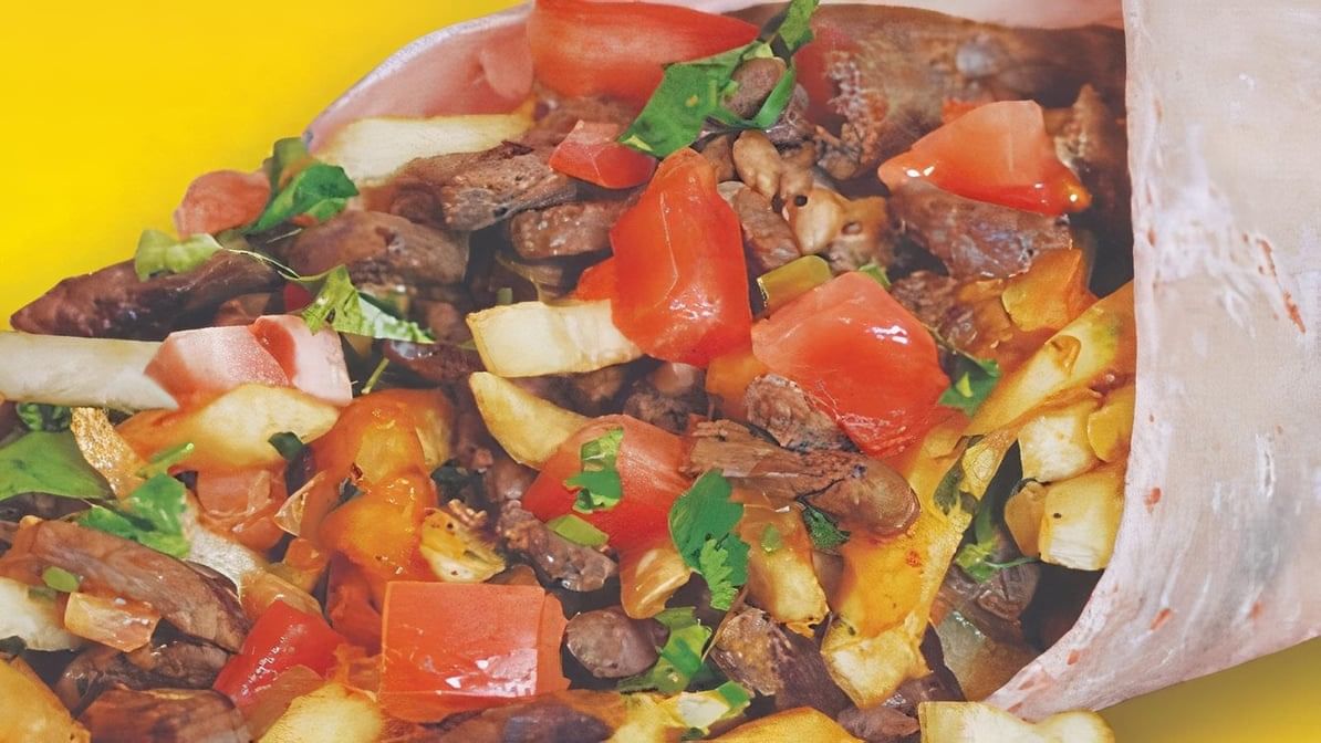 CALIFORNIA BURRITO - ASADA, FRIES, CHEESE.