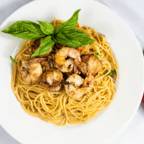 Capellini Shrimp & Scallops San Pietro.