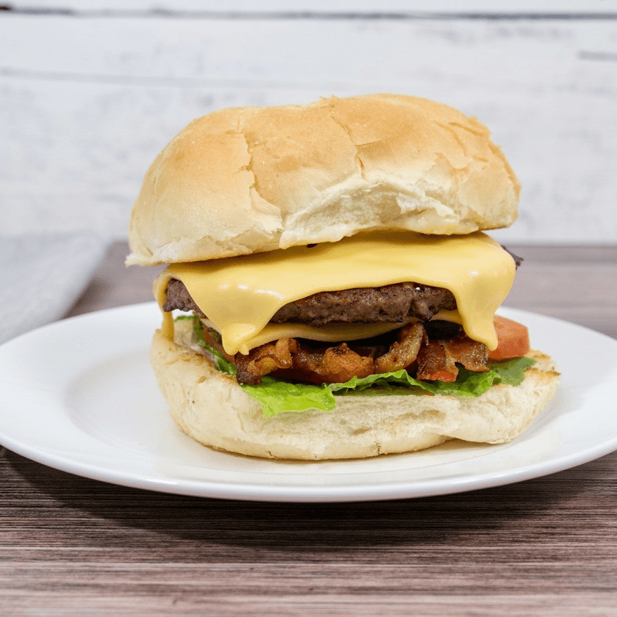 Cheeseburger Half Sub.