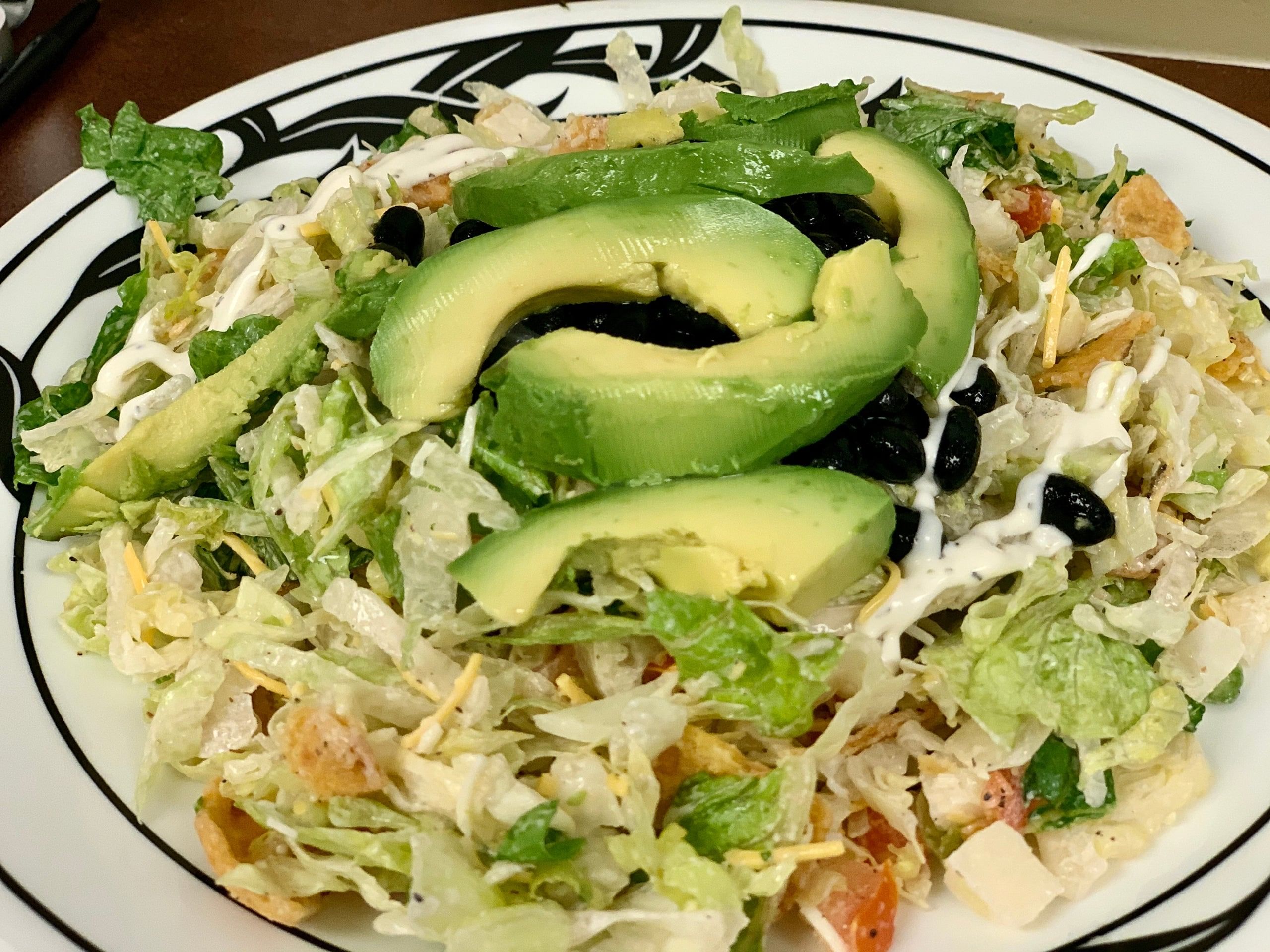 Black Bean and Avocado Full Salad.