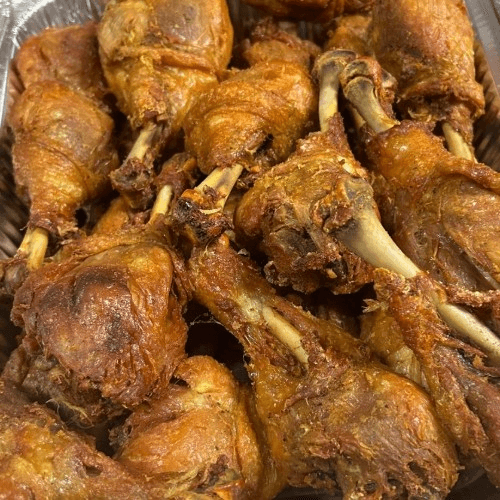 TRAY OF FRIED CHICKEN.