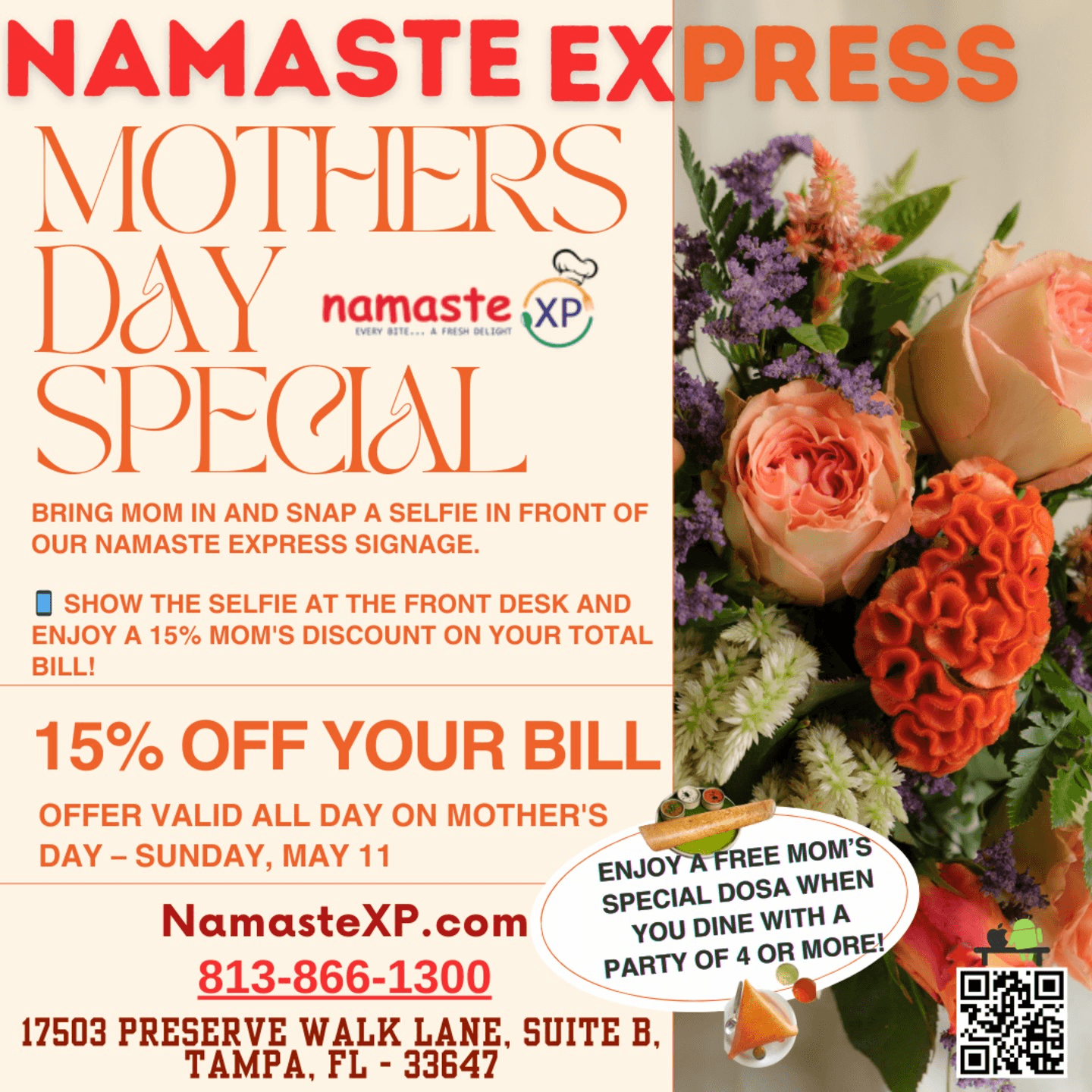 Celebrate Mom at Namaste Express!