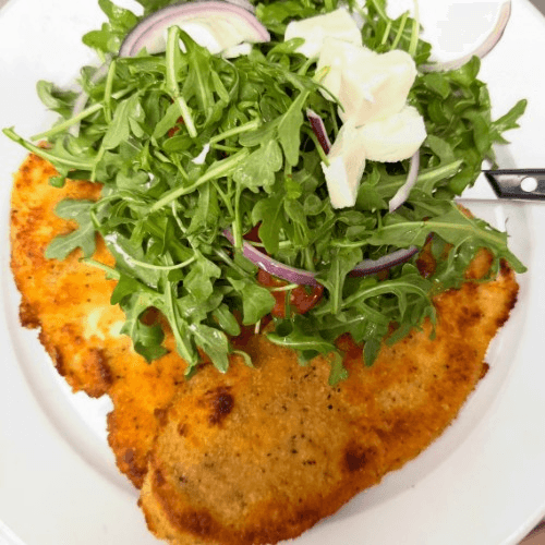 Pan Fried Chicken Milanese.