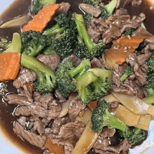 Sliced Beef with Broccoli.