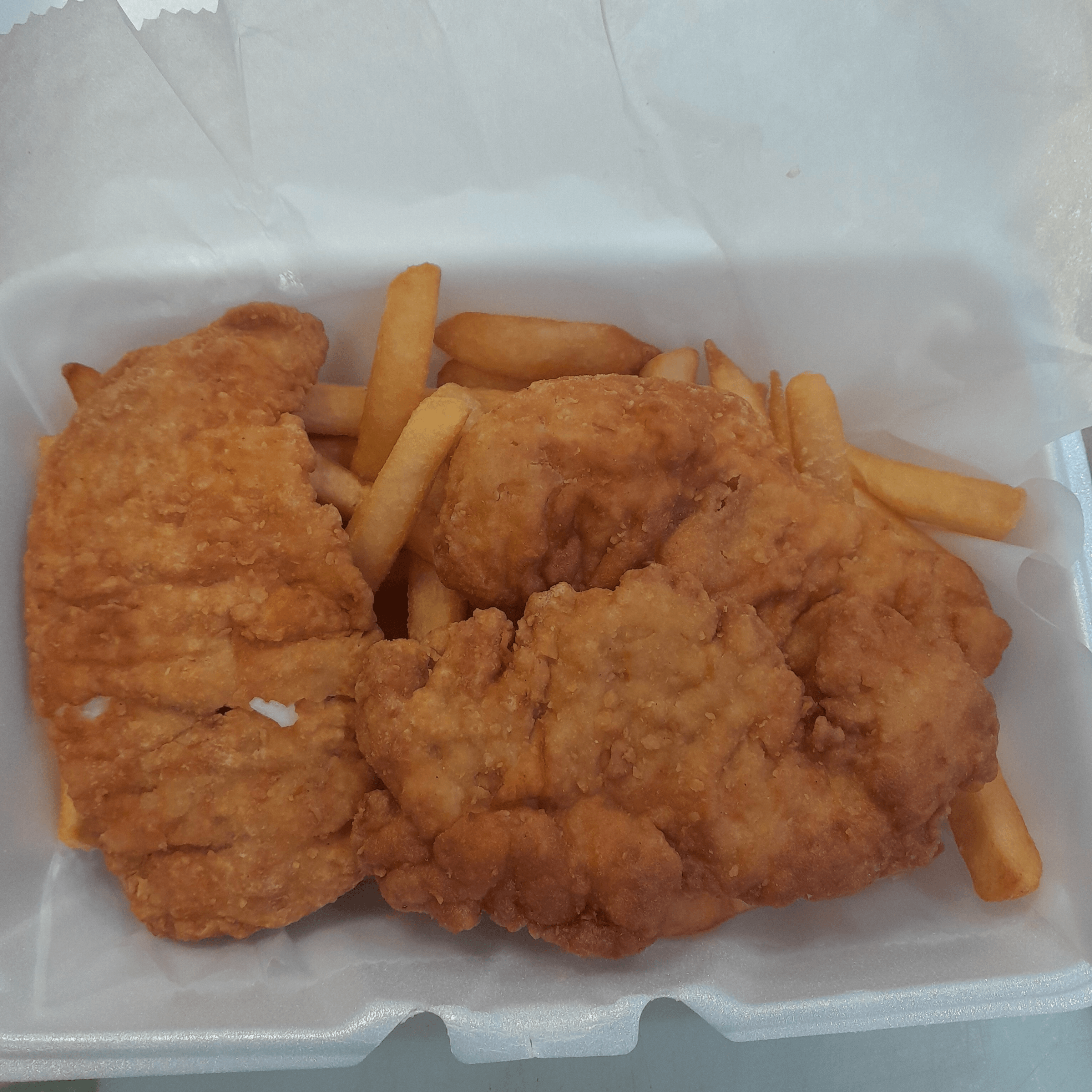 Kids Chicken Fingers and French Fries.