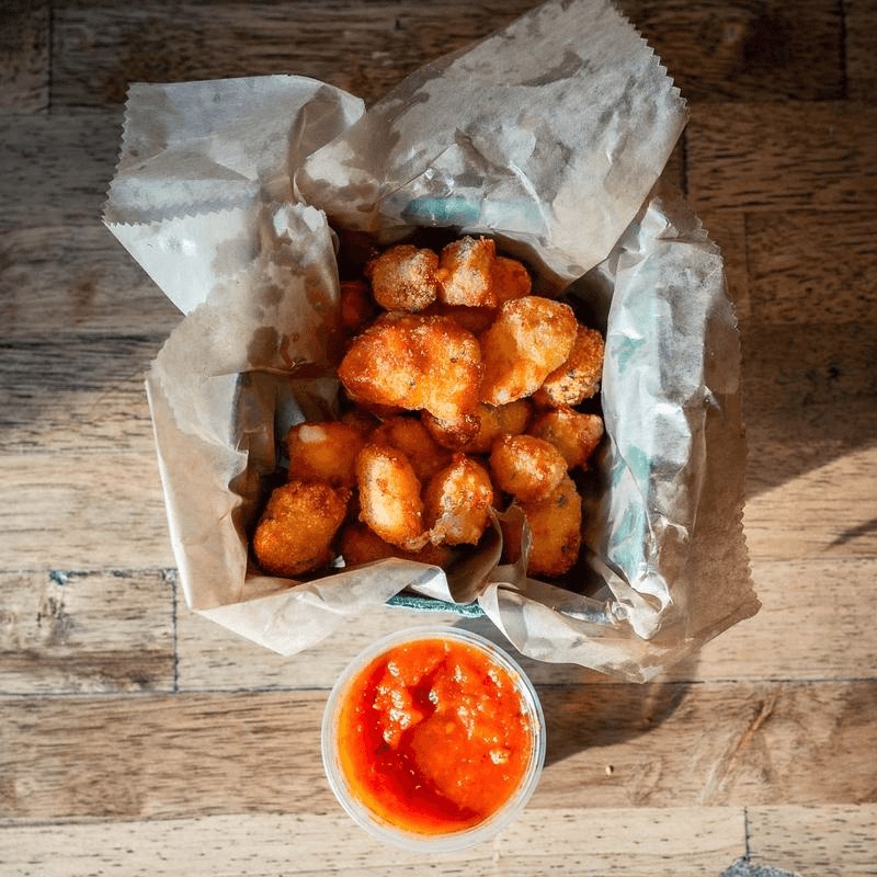 Maggie's Garlic Cheese Curds.
