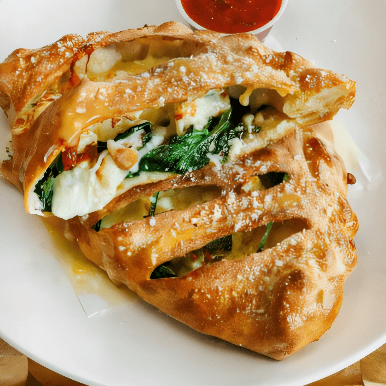 Spinach Calzone.