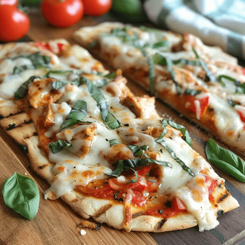 Grilled Flatbread Chicken Margherita