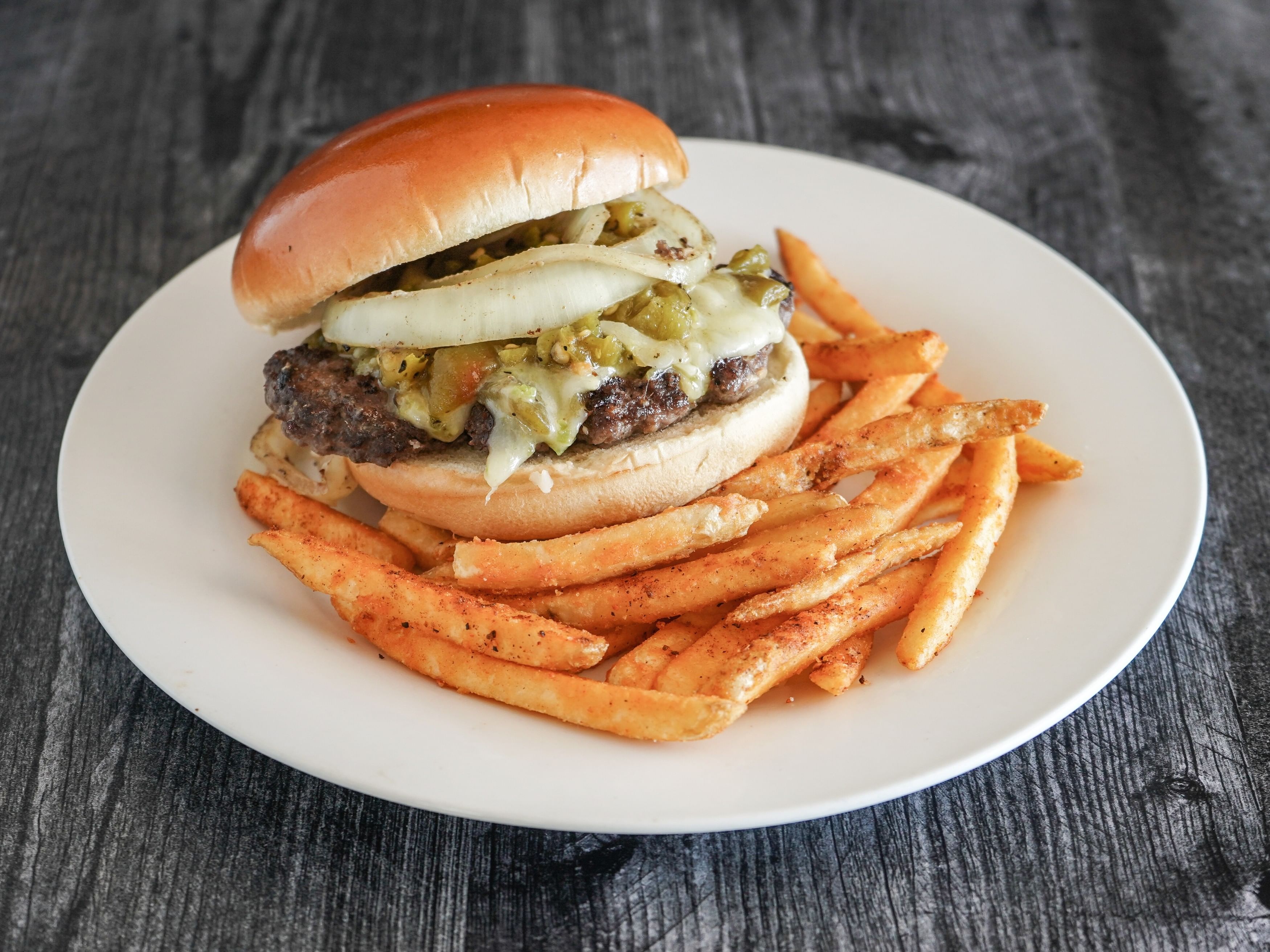 Hatch Green Chile Burger.