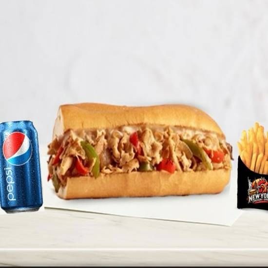 #25 Chicken Cheesesteak Combo.