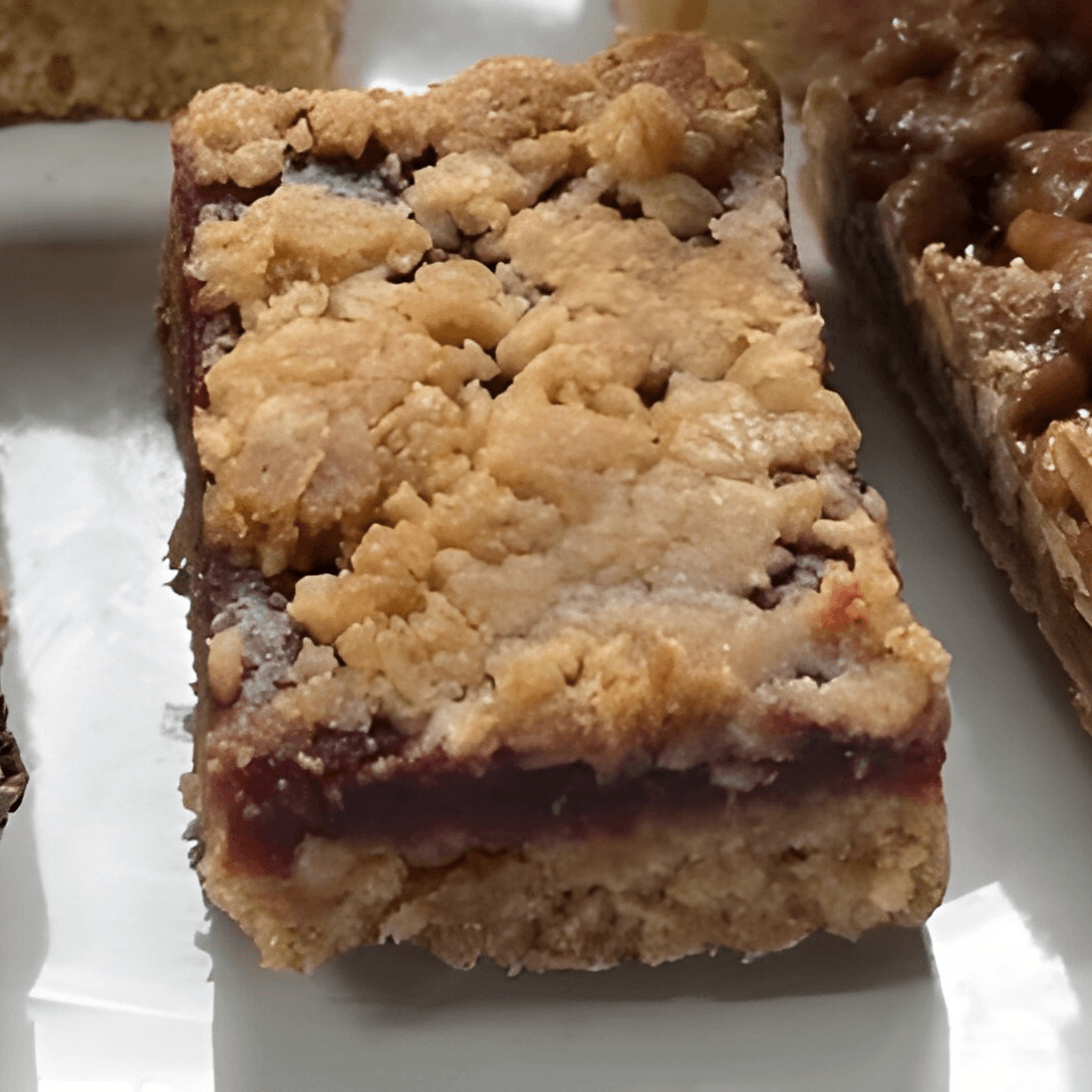Raspberry Oat Square Bars.