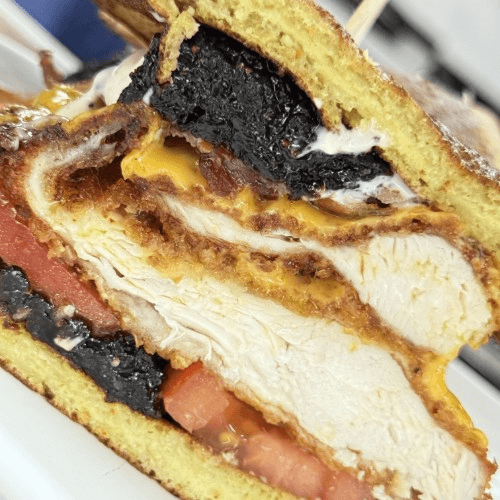 French Toast Chicken Sammy.