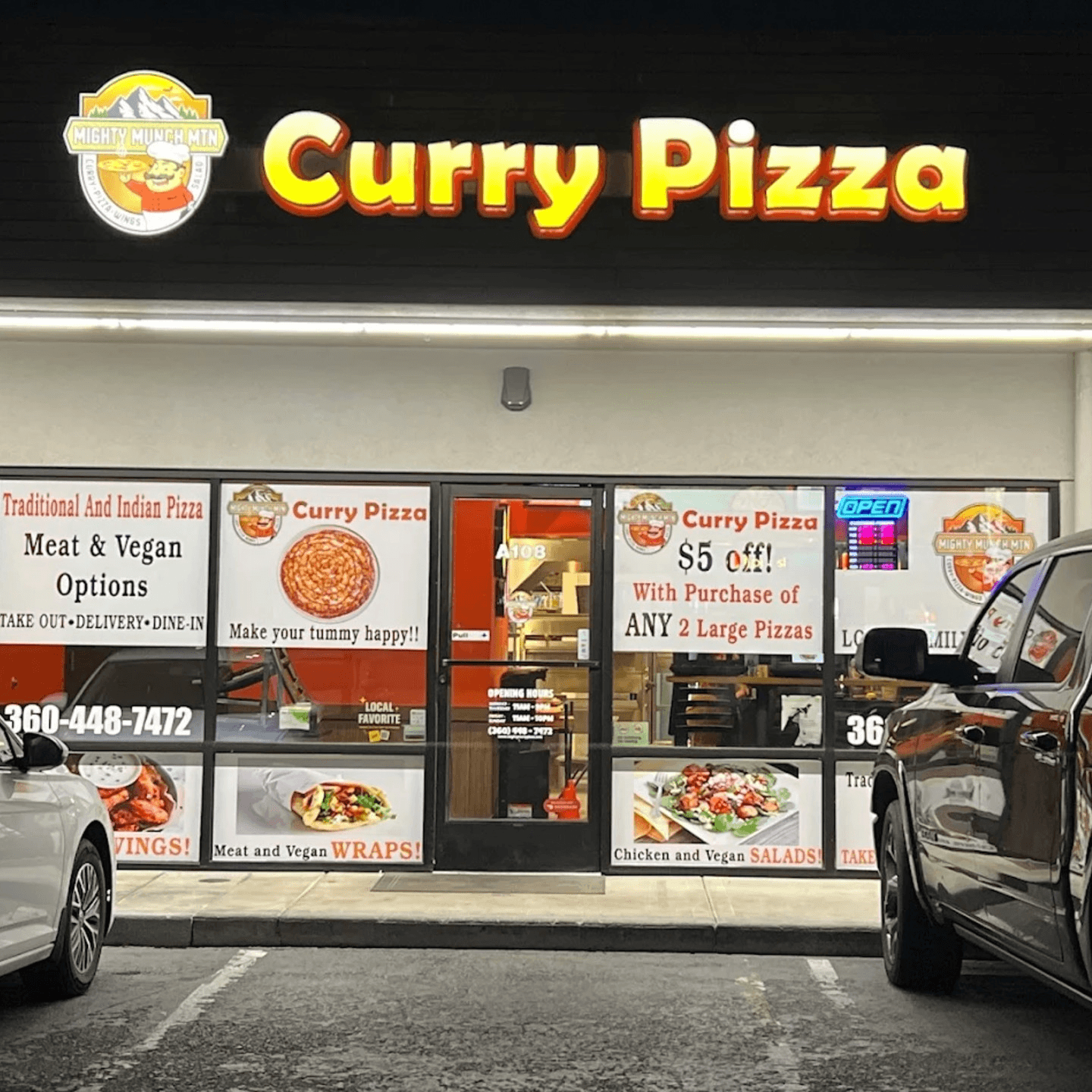 Welcome to Mighty Munch Mtn Curry Pizza