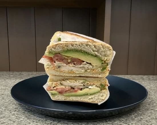 Blackened Chicken Panini with Avocado Slaw.