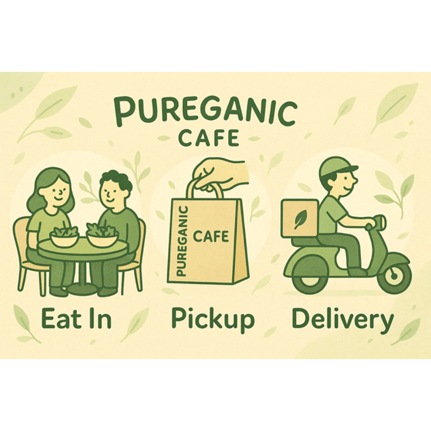 Dine In, Pickup or Get Delivery.
