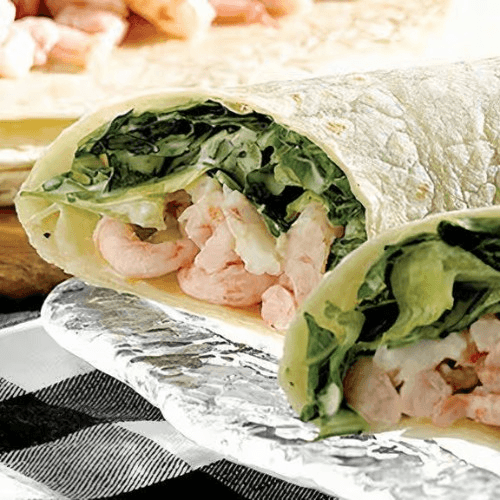 Shrimp Caesar Wrap.