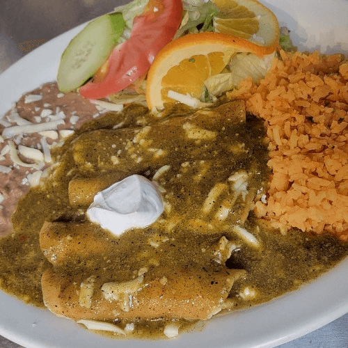 Enchiladas Verde Platillo.