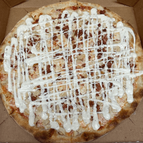 Chicken Bacon Ranch Pizza.