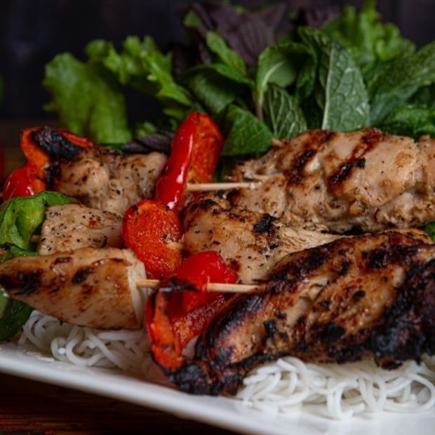 Satay Chicken Tenders Wraps.