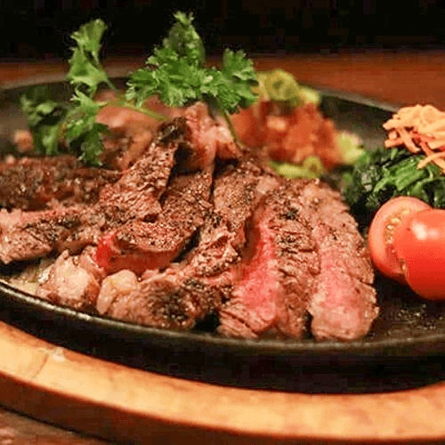 Angus Beef Teppan Yaki　牛ステーキ鉄板焼き.