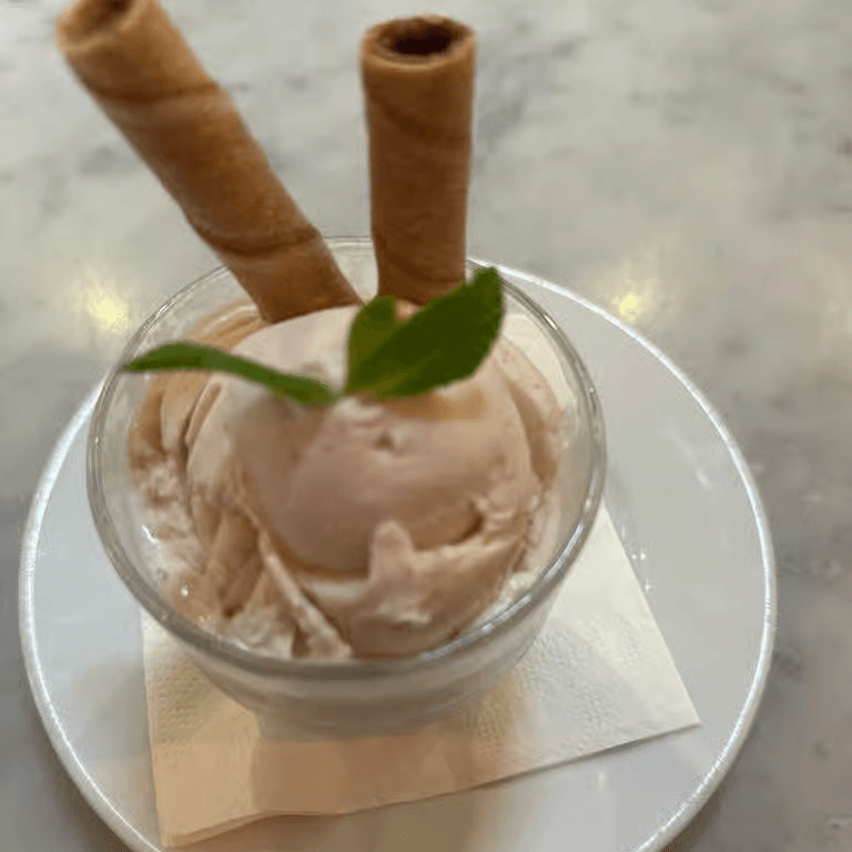 Salted caramel gelato.