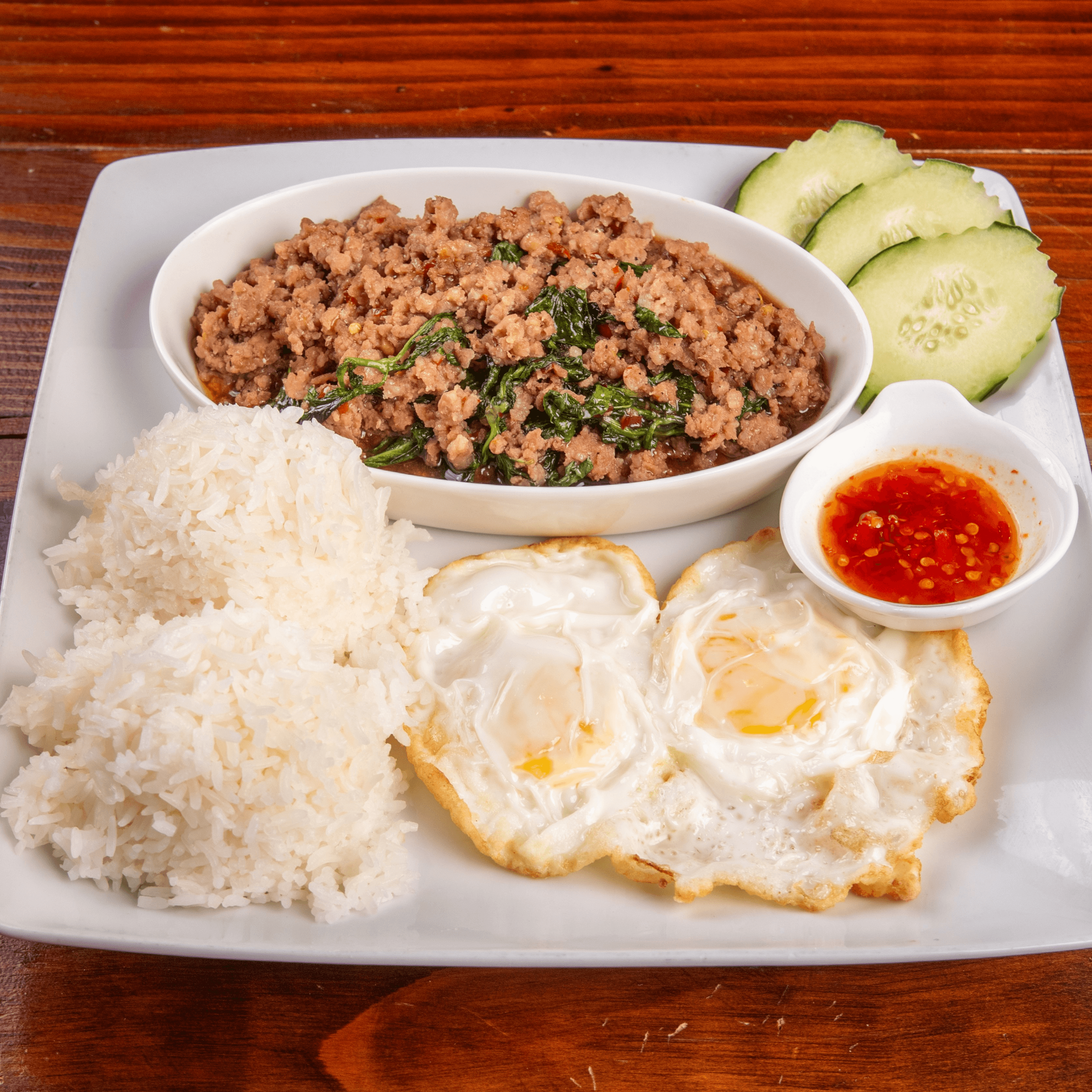 Spicy Basil with Ground Meat.