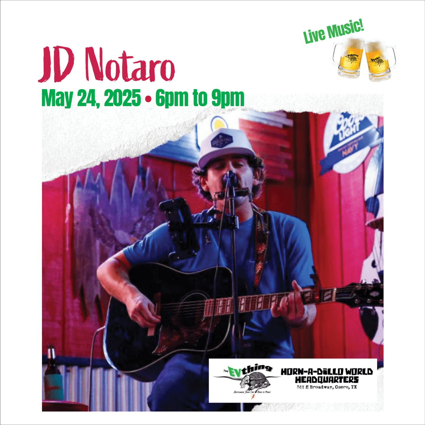 JD Notaro Live! Saturday, 5/24 6-9PM