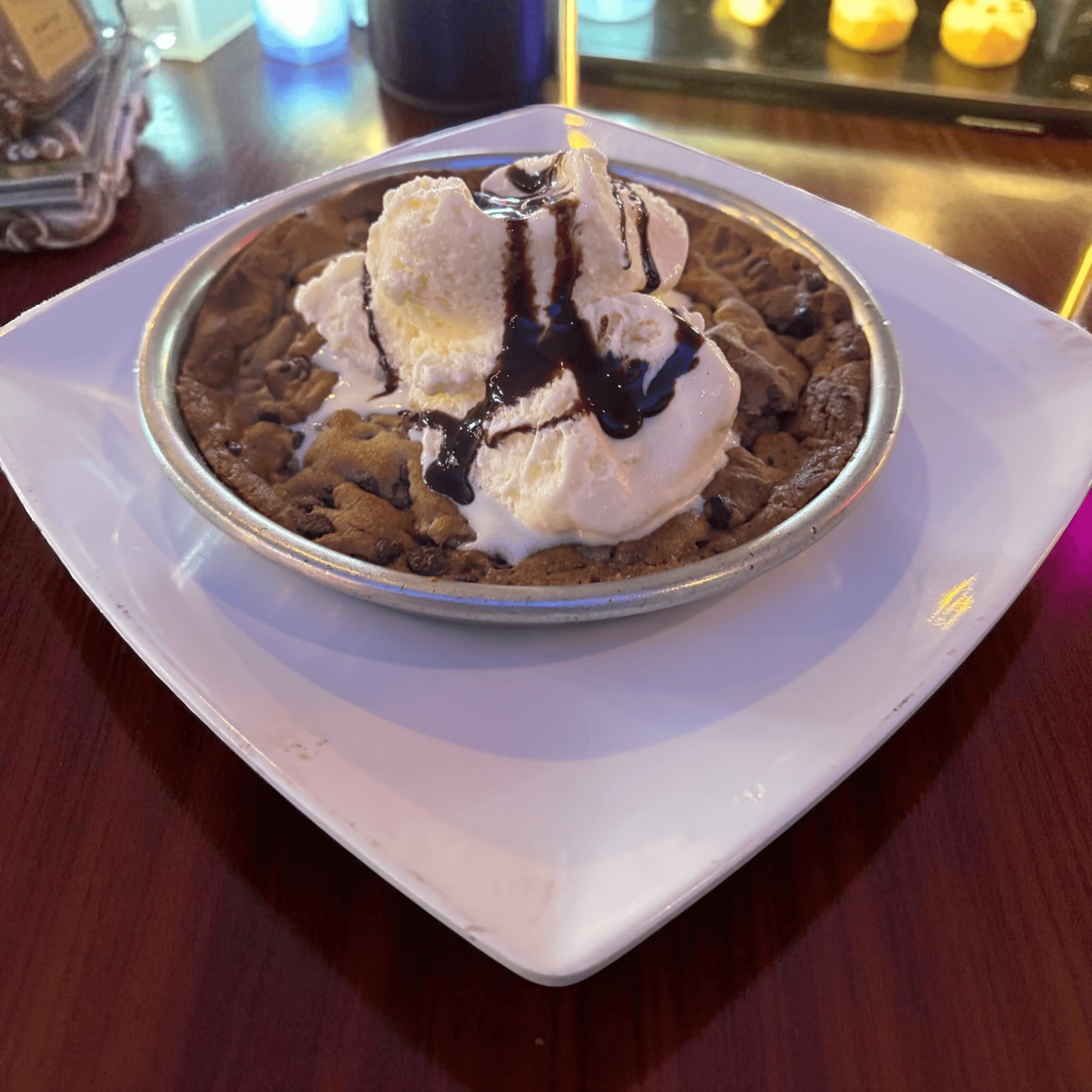 Chewy Chocolate Chip Cookie a la Mode.