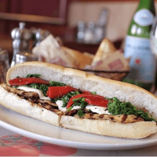 Grilled Chicken Hero with Broccoli Rabe.