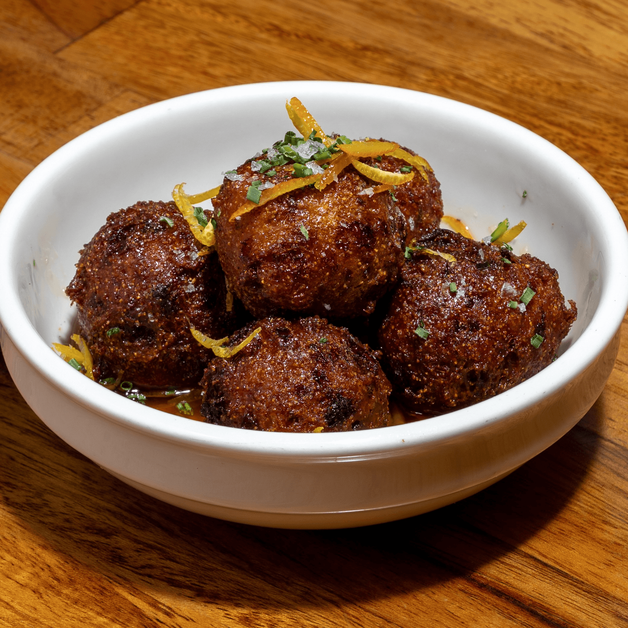 Jalapeño-Cheddar Hush Puppies (veg).