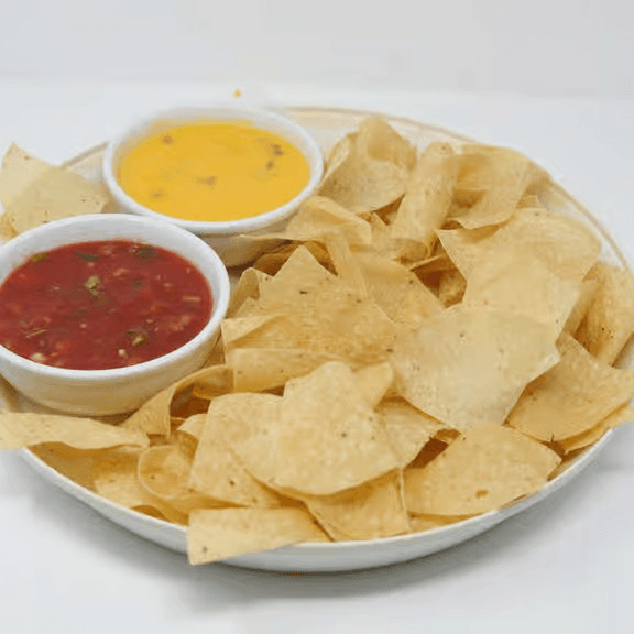 Chips, Queso & Salsa.