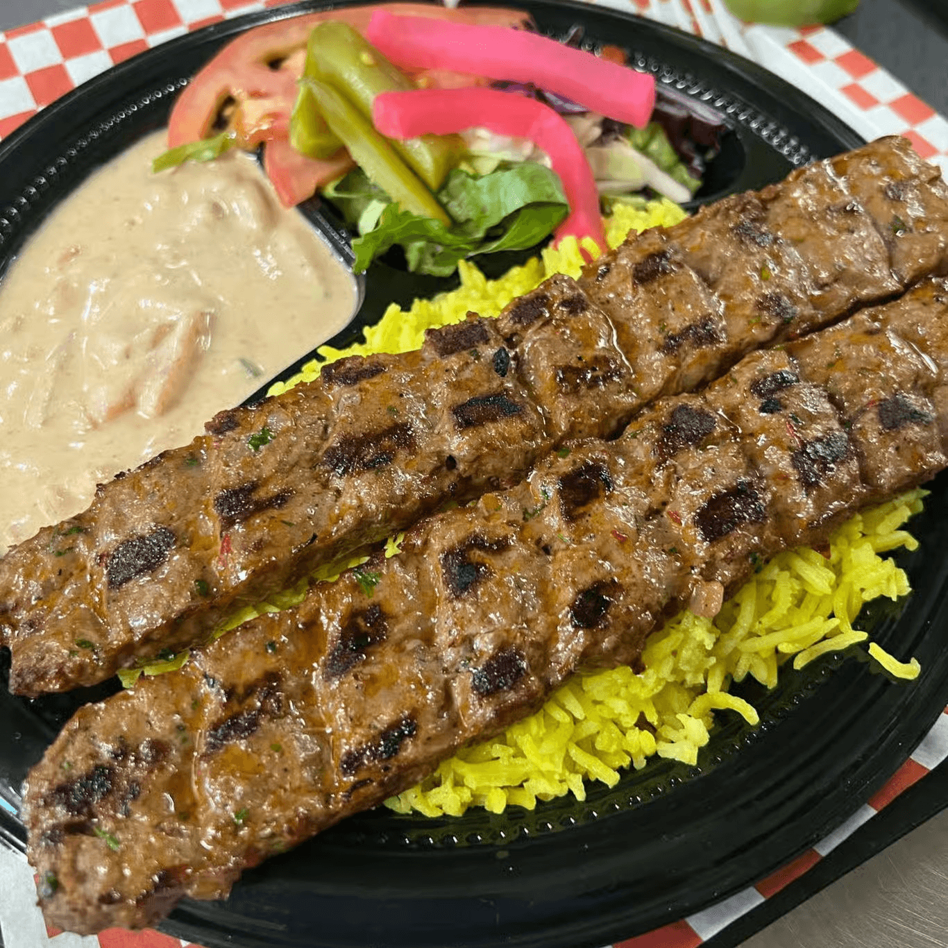 Kufta Kebab Plate.