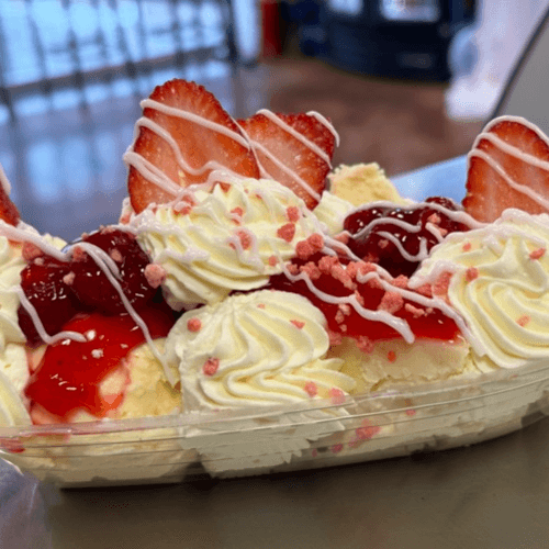 Banana Split Ice Cream.