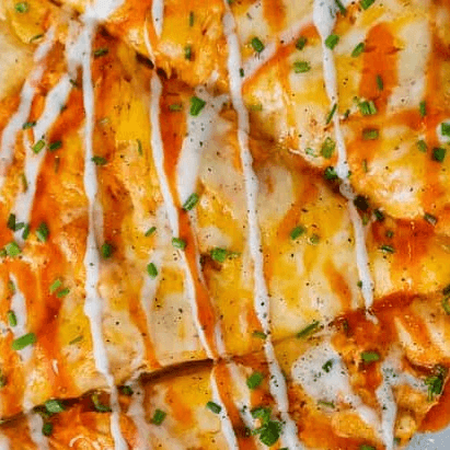 Chicken Wing Pizza (Sicilian Style).