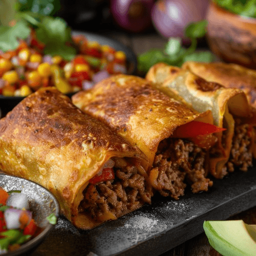 Beef Chimichangas.
