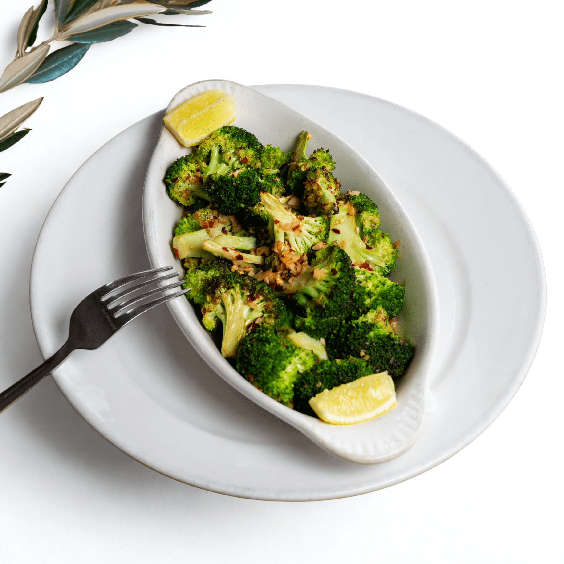 Zesty Chili Garlic Broccoli.